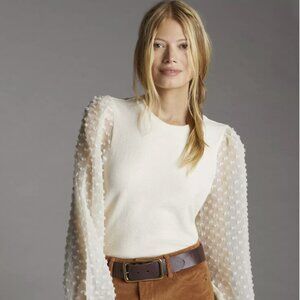 Maeve Textured-Sleeve Top, S